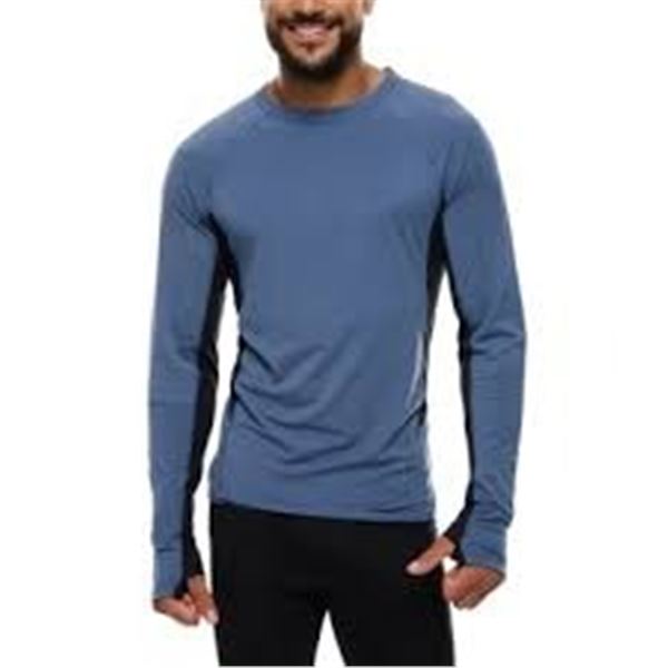 NEW LOLE MERINO WOOL BLEND XXL BLUE MENS BASELAYER