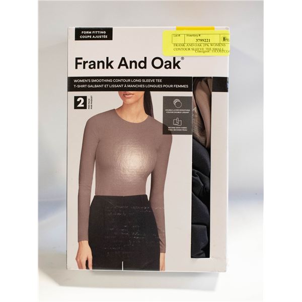 FRANK AND OAK 2PK WOMENS CONTOUR SLEEVE TEE SMALL