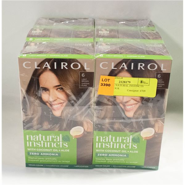 6 CLAIROL NATURAL INSTINCTS HAIR COLOUR