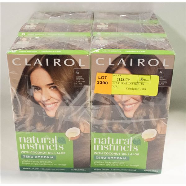 6 CLAIROL NATURAL INSTINCTS HAIR COLOUR