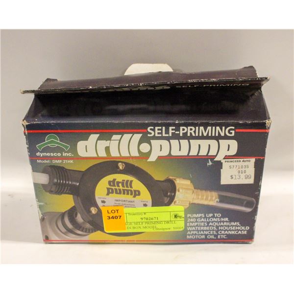 VINTAGE SELF PRIMING DRILL PUMP IN BOX MODEL
