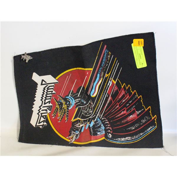 VTG JUDAS PRIEST ROCK BAND BACK JACKET PATCH &