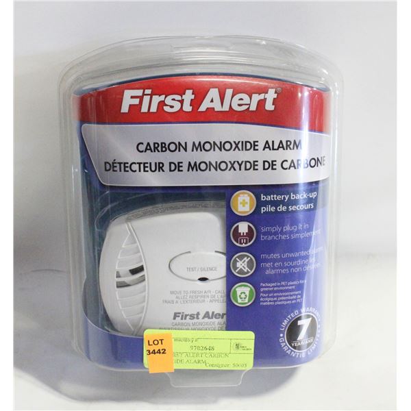 NEW FIRST ALERT CARBON MONOXIDE ALARM