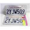 MATCHING CALIFORNIA METAL LICENSE PLATES
