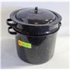 Image 1 : ENAMELWARE STOCK POT WITH STEAMER