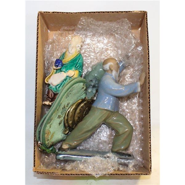 VINTAGE ASIAN THEMED FIGURINES & MEDALLIONS