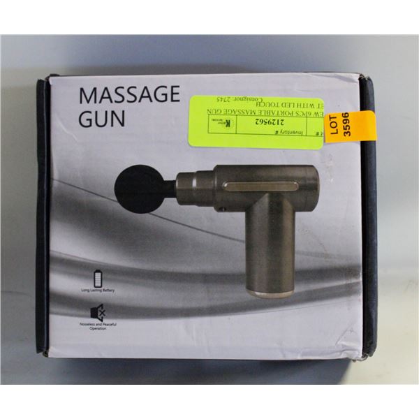 NEW 6PCS PORTABLE MASSAGE GUN SET WITH LED TOUCH