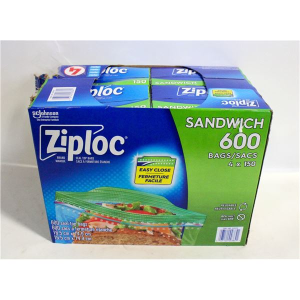 ZIPLOC SANDWICH BAGS 598 SEAL TOP BAGS