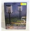 Image 1 : 5 SET SOLAR LED PATHWAY LIGHTS