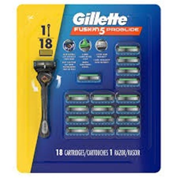 NEW W BO GILLETTE 18 CARTRIDGES RAZER SET FUSION 5