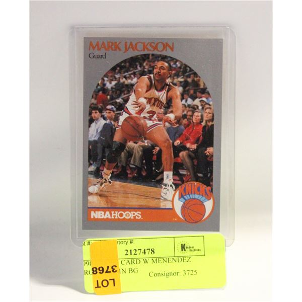 1990 HOOPS CARD W MENENDEZ BROTHERS IN BG
