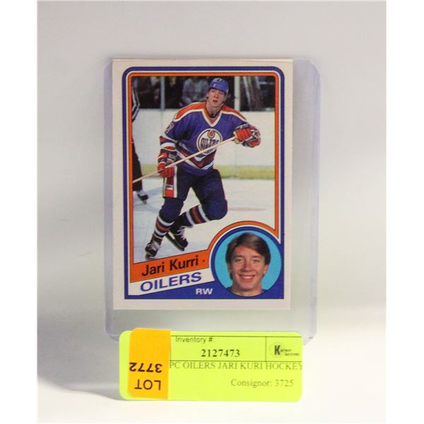 1984 OPC OILERS JARI KURI HOCKEY CARD