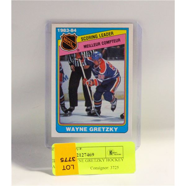 1984 OPC WAYNE GRETZKY HOCKEY CARD