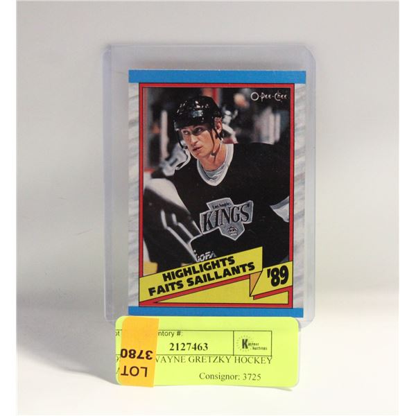 1989 OPC WAYNE GRETZKY HOCKEY CARD
