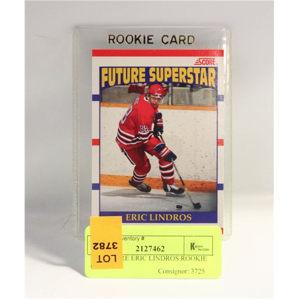 1990 SCORE ERIC LINDROS ROOKIE CARD