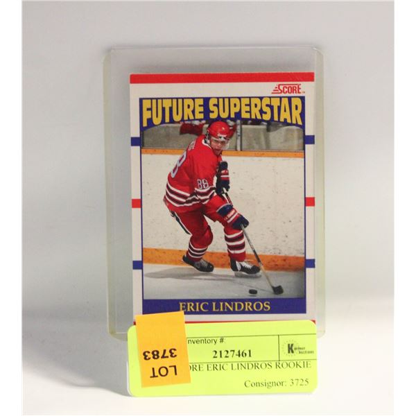 1990 SCORE ERIC LINDROS ROOKIE CARD