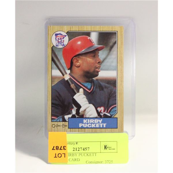 1987 OPC KIRBY PUCKETT BASEBALL CARD