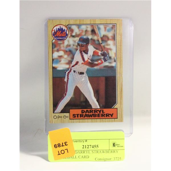 1987 OPC DARRYL STRAWBERRY BASEBALL CARD