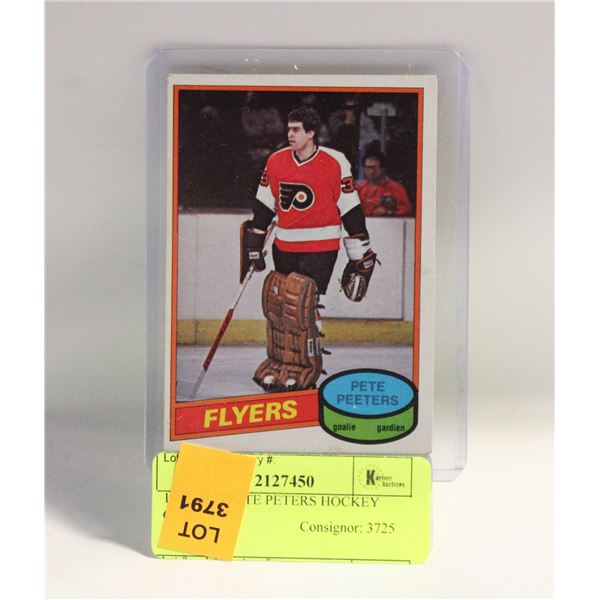 1981 OPC PETE PETERS HOCKEY CARD