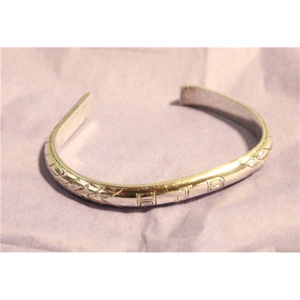 SOLID SILVER HEAVY CUFF BRACELET - 39 GRAMS