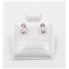 Image 1 : #05-NATURAL AMETHYST STUD EARRINGS
