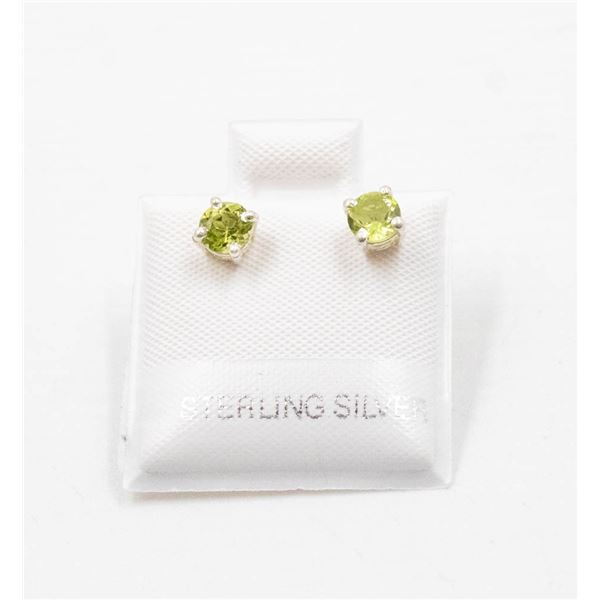 #36- NATURAL GREEN PERIDOT STUD EARRINGS