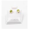 Image 1 : #36- NATURAL GREEN PERIDOT STUD EARRINGS