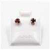Image 1 : #13-NATURAL GARNET STUD EARRINGS