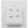 Image 1 : #189-NATURAL AKOYA PEARL STUD EARRINGS 2 PAIRS