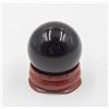 Image 1 : #222-NATURAL BLACK OBSIDIAN SPHERE BALL +STAND
