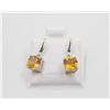 Image 1 : #53-NATURAL CITRIN DANGLE  EARRINGS