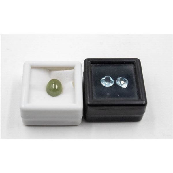 #300- NATURAL GREEN SAPPHIRE 5.50CT  & TOPAZ 2.00C