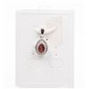 Image 1 : #117-NATURAL GARNET & CZ PENDANT
