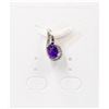 Image 1 : #84-NATURAL AMETHYST & CZ  PENDANT