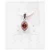 Image 1 : #128-NATURAL GARNET & CZ   PENDANT