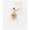 Image 1 : #114-NATURAL CITRIN & CZ  PENDANT