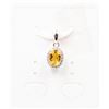 Image 1 : #101-NATURAL CITRIN & CZ  PENDANT