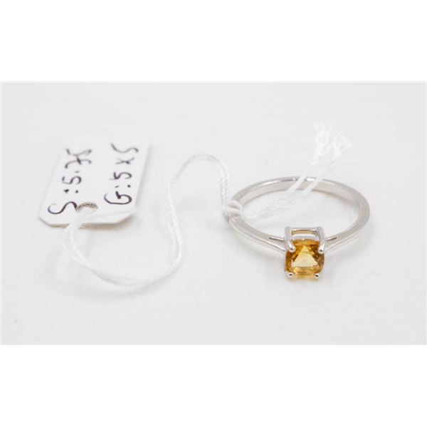 #158-NATURAL CITRIN  RING SIZE 5.75