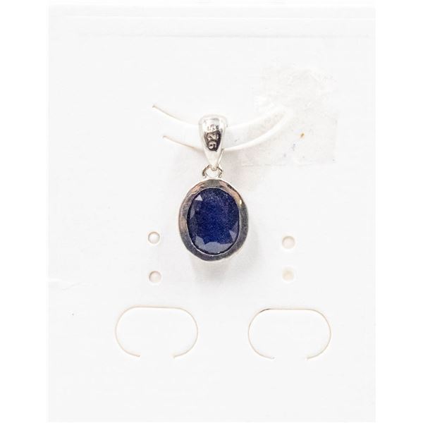 #132-NATURAL BLUE SAPPHIRE PENDANT