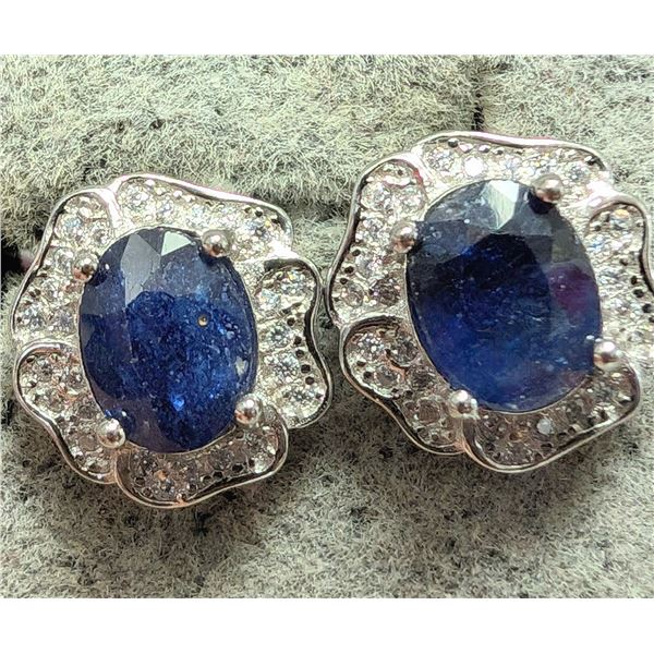 SILVERRUBY (3CT) EARRING