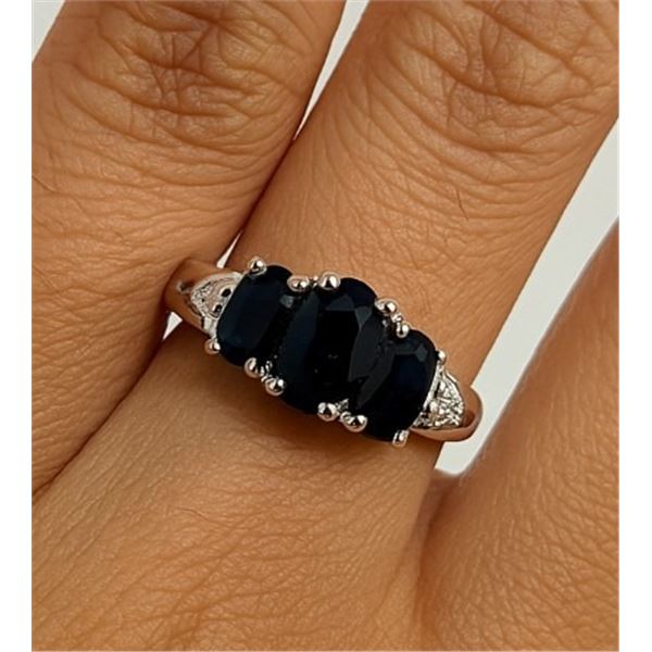 SILVER SAPPHIRE (1.5CT) RING