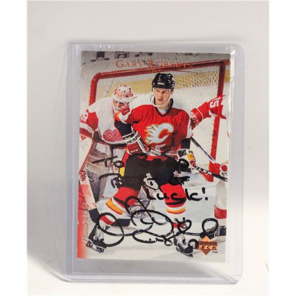 AUTOGRAPHED GARY ROBERTS FLAMES