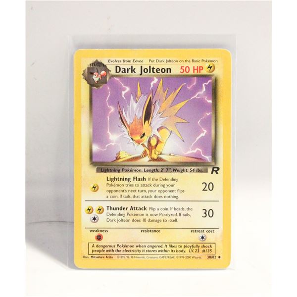 DARK JOLTEON 38 STAGE 1 ROCKET CARD