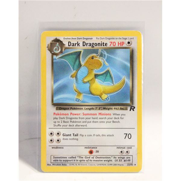 DARK DRAGONITE 22 STAGE 2 ROCKET CARD