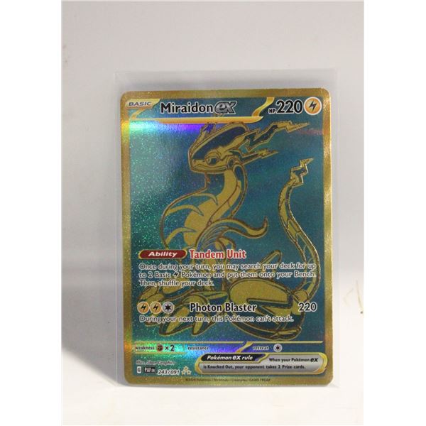 MIRAIDON 243 EX HYPER RARE PALDEAN FATES CARD