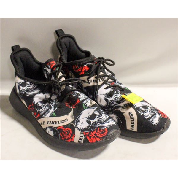 SIZE 10 SKULL SNEAKERS ADULT-ESTATE