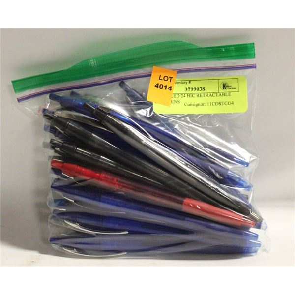 REPACKED 24 BIC RETRACTABLE BALL PENS
