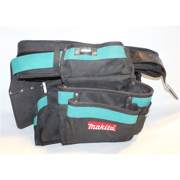 MAKITA BLACK AND GREEN TOOL BELT