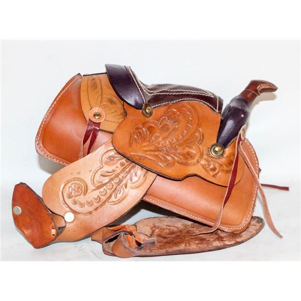 GENUINE LEATHER HAND TOOLED MINIATURE