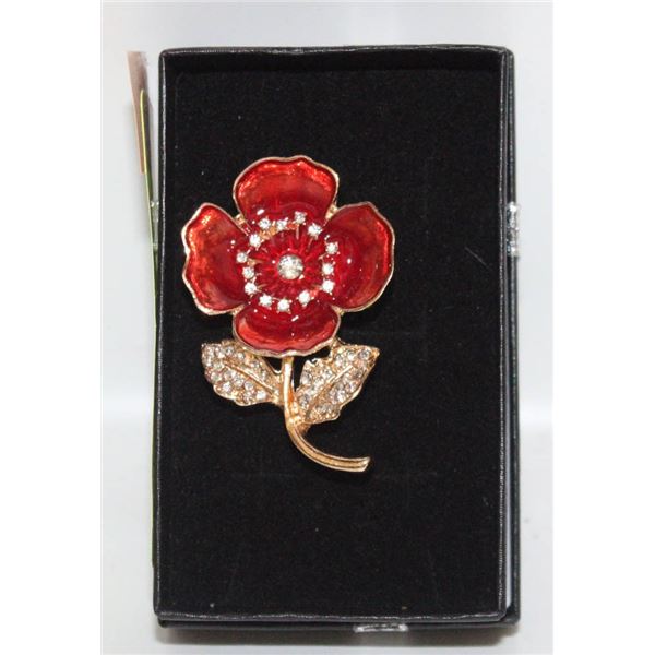 POPPY BROOCH 1.18”X1.69”